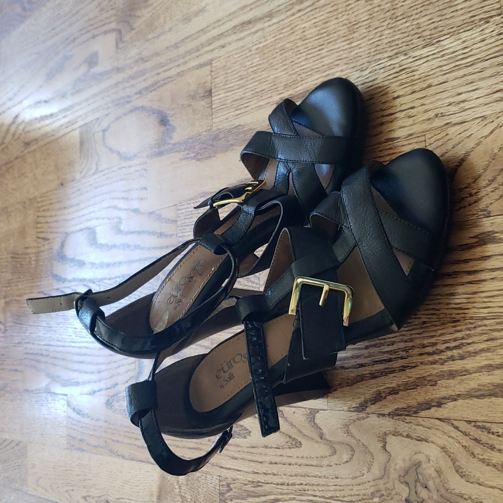 (6M) Eürosoft By Söfft Strappy High Heels Vacation Black Tie Resortwear Formal